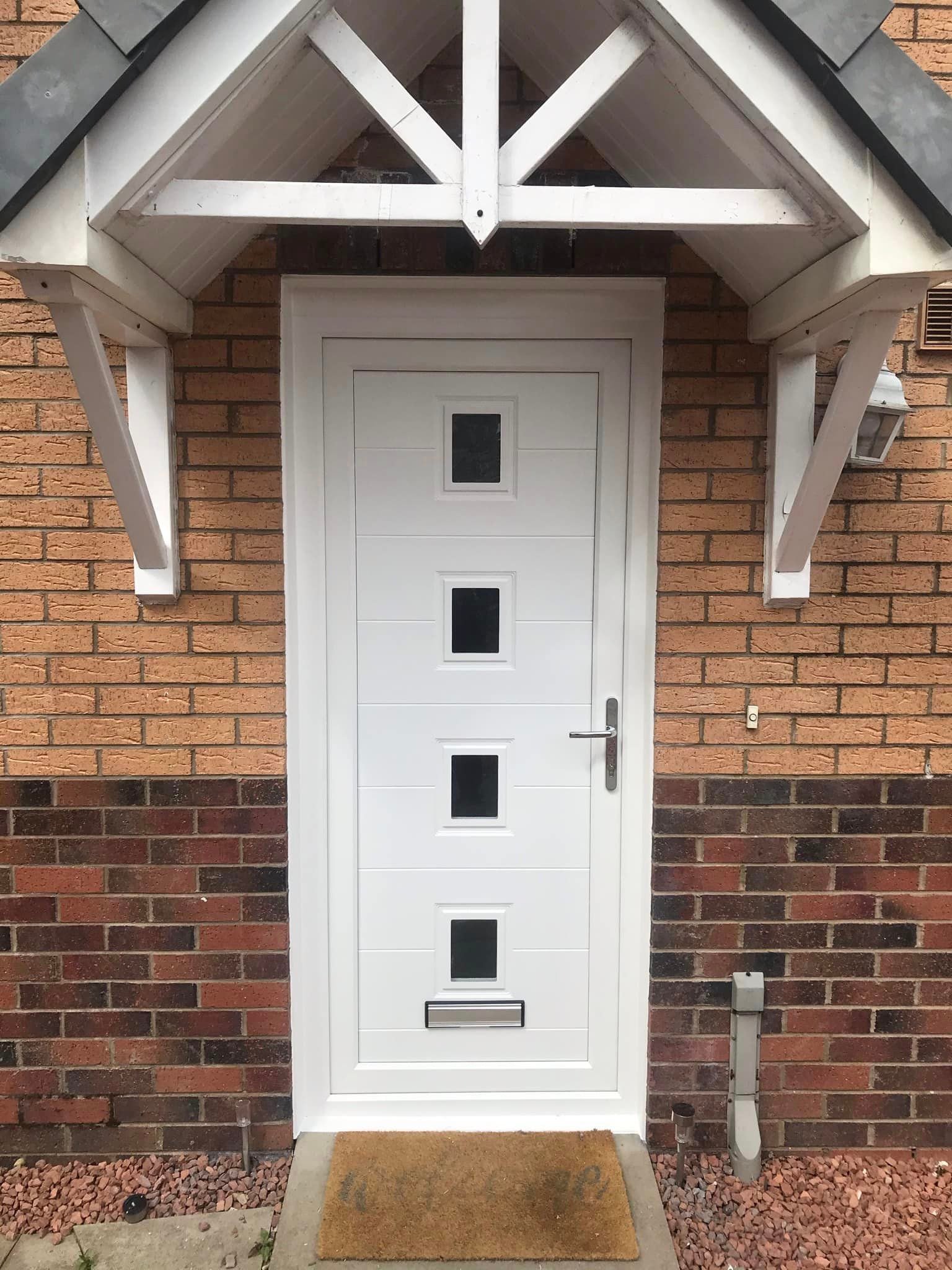 white composite door installed in motherwell